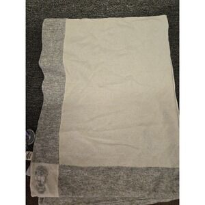 Skull Baby Ivory  And Gray Cashmere Blanket Or Shawl  NWT